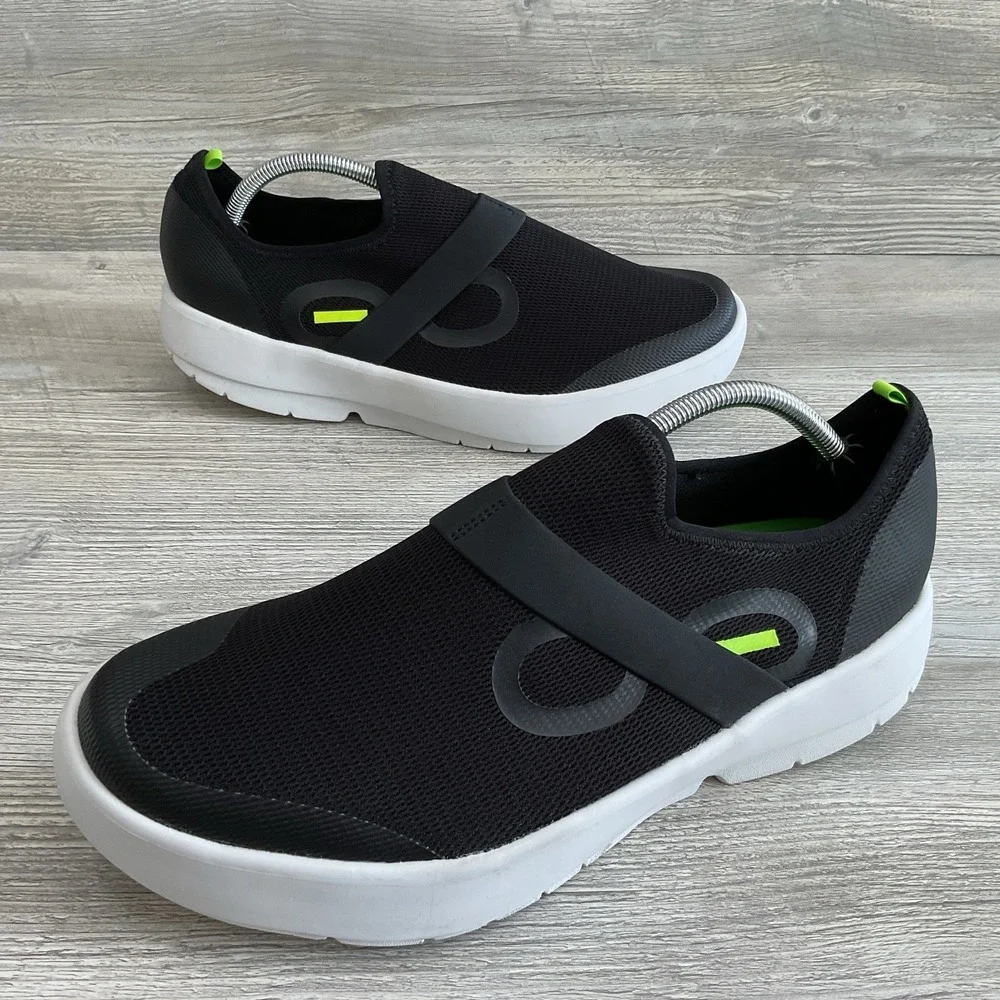 OOFOS OOmg Sport Shoes Men 13 Black Walking Recovery Comfort Sneakers Athletic